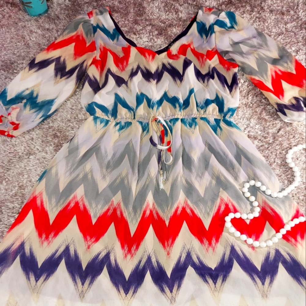 Adorable Dress dressChevron pattern overlay